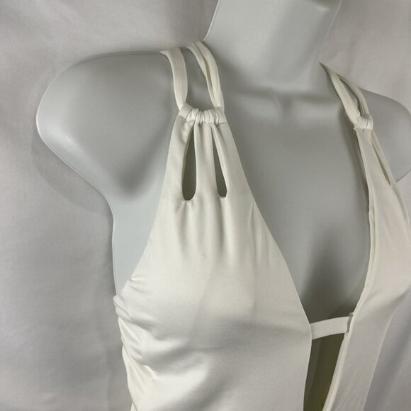 Becca By Rebecca Virtue White One-Piece Bathing Suit Women's Size M - Picture 3 of 9